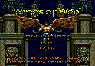 Wings of Wor (USA) Title Screen